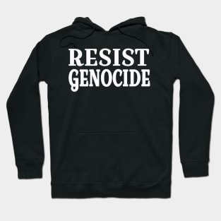 RESIST GENOCIDE - White - Front Hoodie